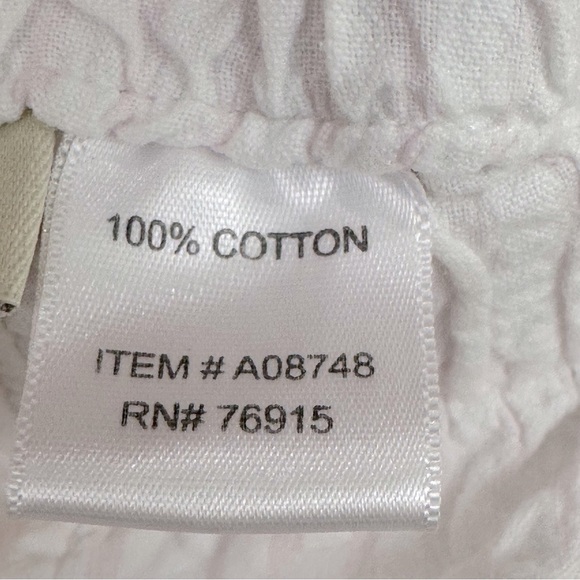 Appleseed's White Pink Striped Seersucker Shirt & Cropped Pants Set PM - Picture 12 of 13